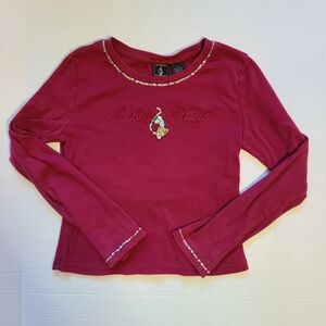 Vintage Y2K Baby Phat Girlz Long Sleeve Tee Size XL Magenta